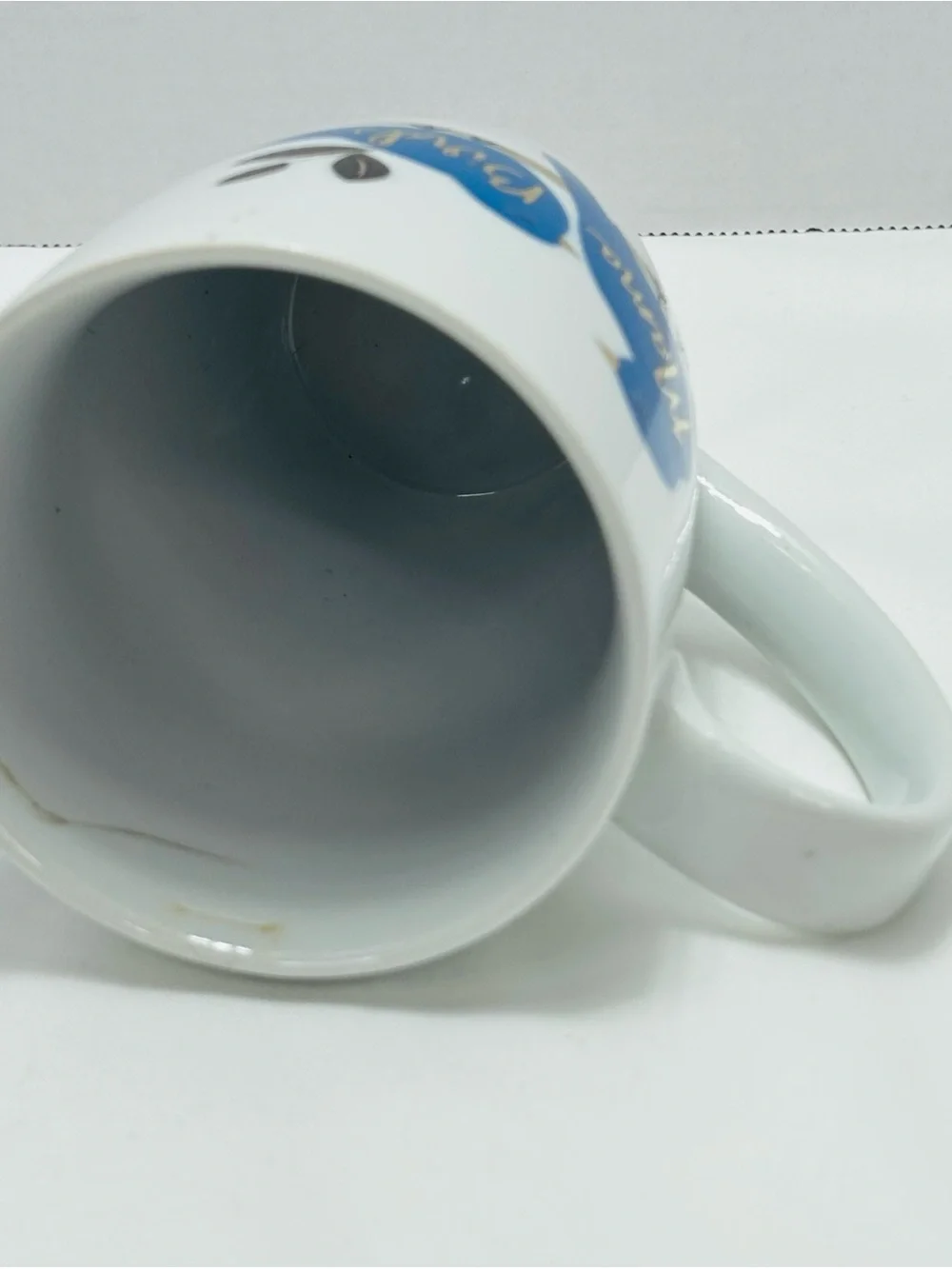 Mama Bird Blue Ceramic Mug - Bird Design
